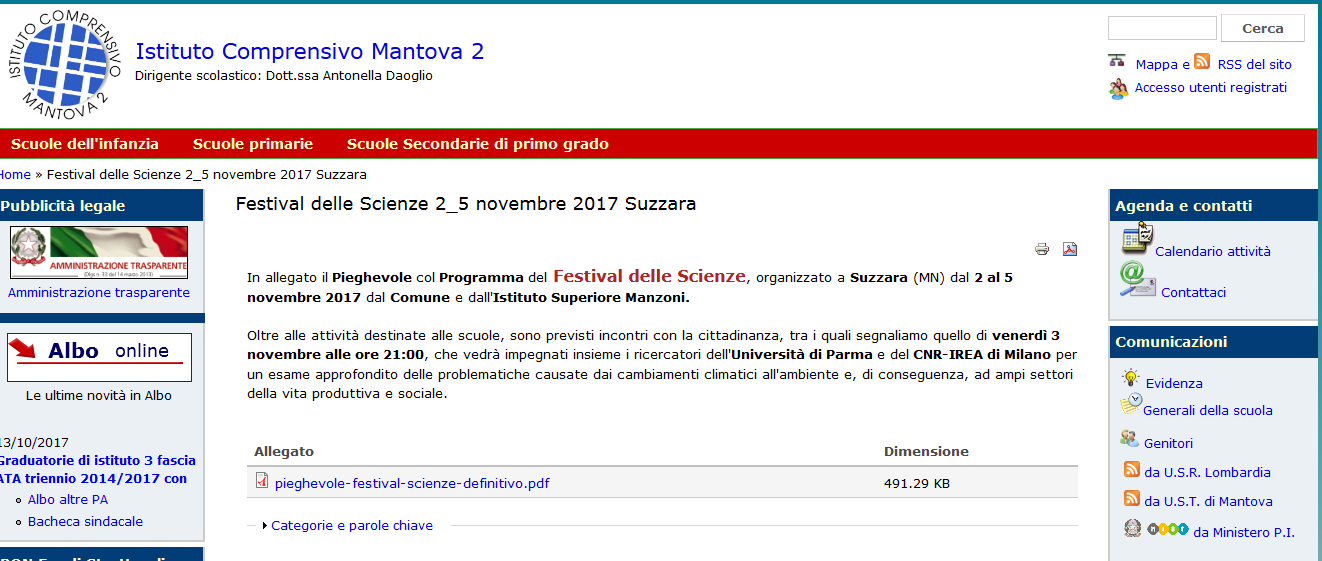 2017 10 28 comprnsivo 2 mantova festival scienze suzzara