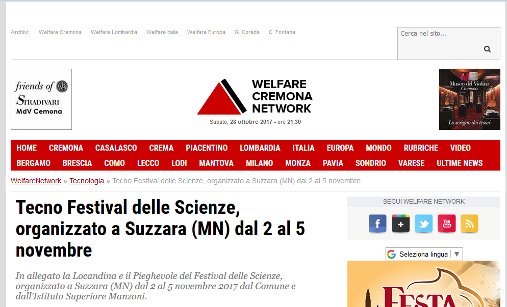 2017 10 28 welfarenetwork festival scienze suzzara