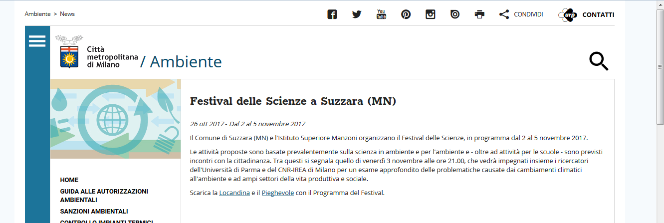 citta metropolitana milano festival scienze 30 10 2017 suzzara 2017