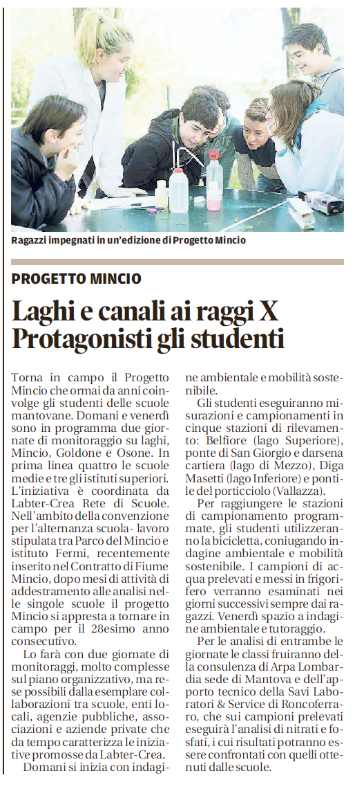 26 04 2018 gazzmn Laghi e canali ai raggi X Protagonisti gli studenti