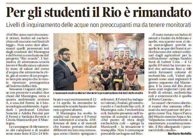 06 06 2018 gazzmn Per gli studenti il Rio è rimandato